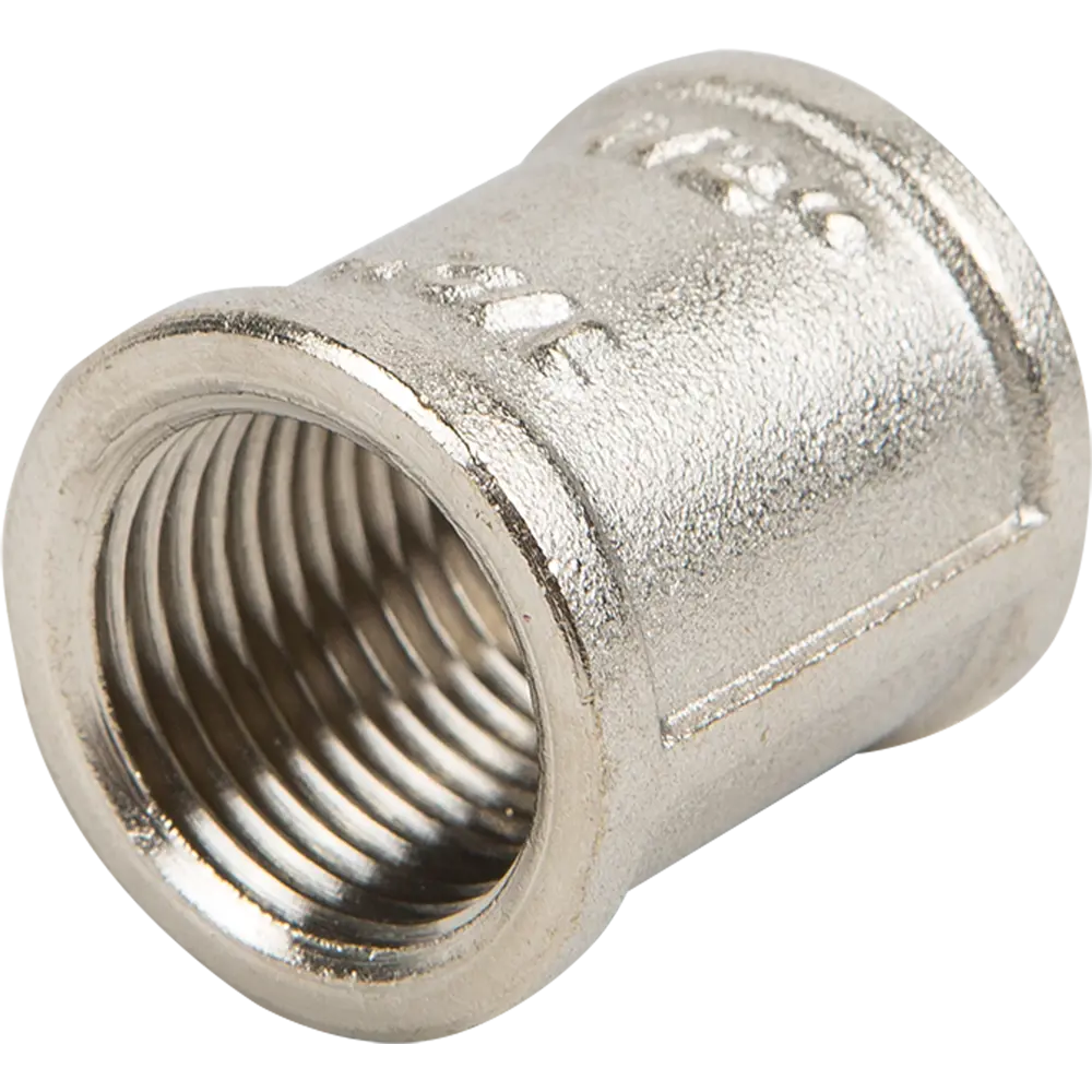Муфта Valtec внутренняя резьба 1/2" никелированная латунь VTr.270.N.0004 10508633 STLM-2037995 