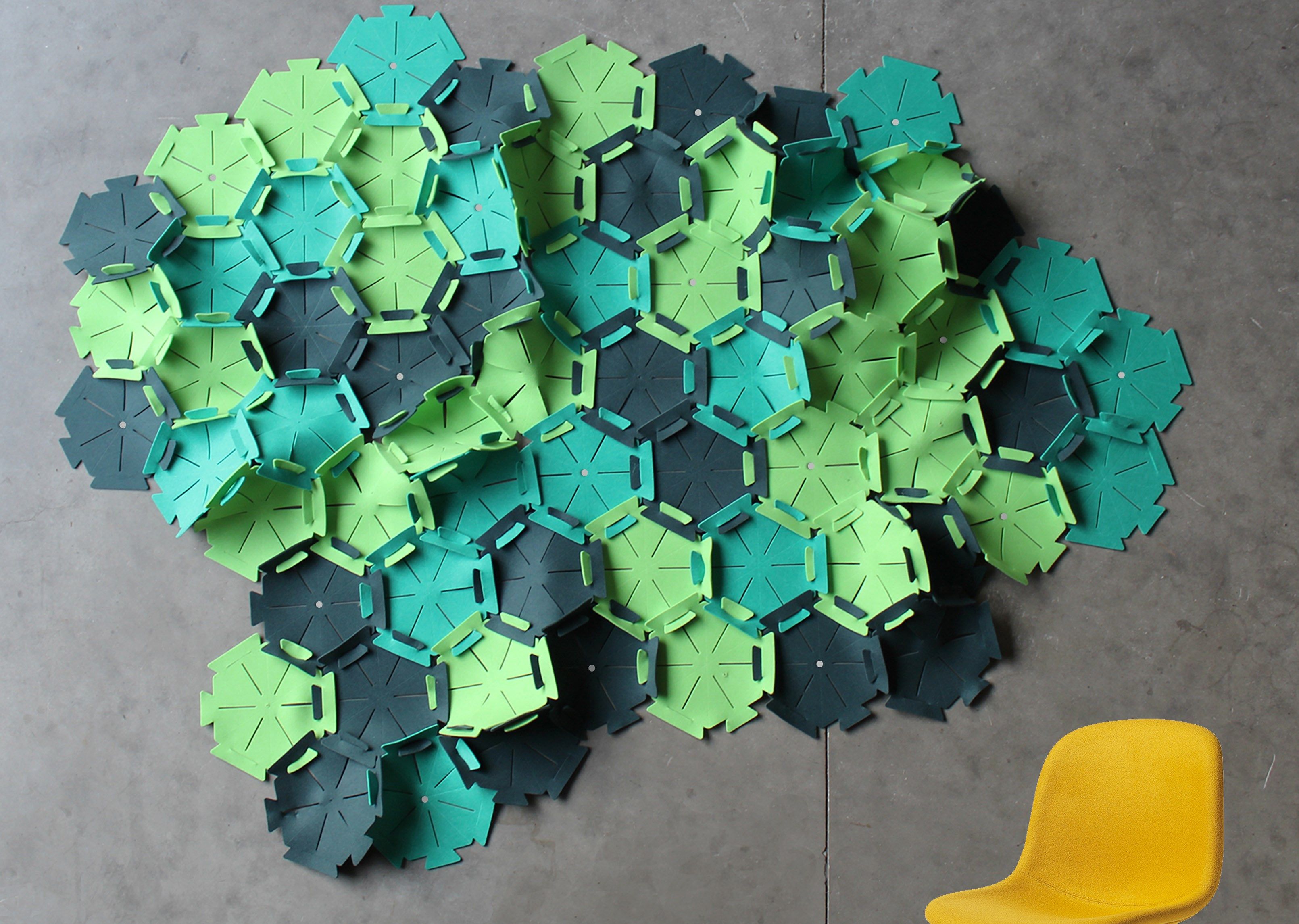 ПЭТ акустическая панель Slalom войлок ARCH-00016390 - Вид №1