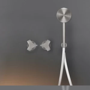 Настенные 2 прогрессивных смесители, установленные для ванной / душа с круглого ручной душ диаметр 80 мм  ZIQ49H CEADESIGN