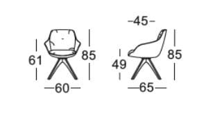 Стул на насесте с подлокотниками Rolf Benz ROLF BENZ 600 ARCH-00074768 - Вид №2