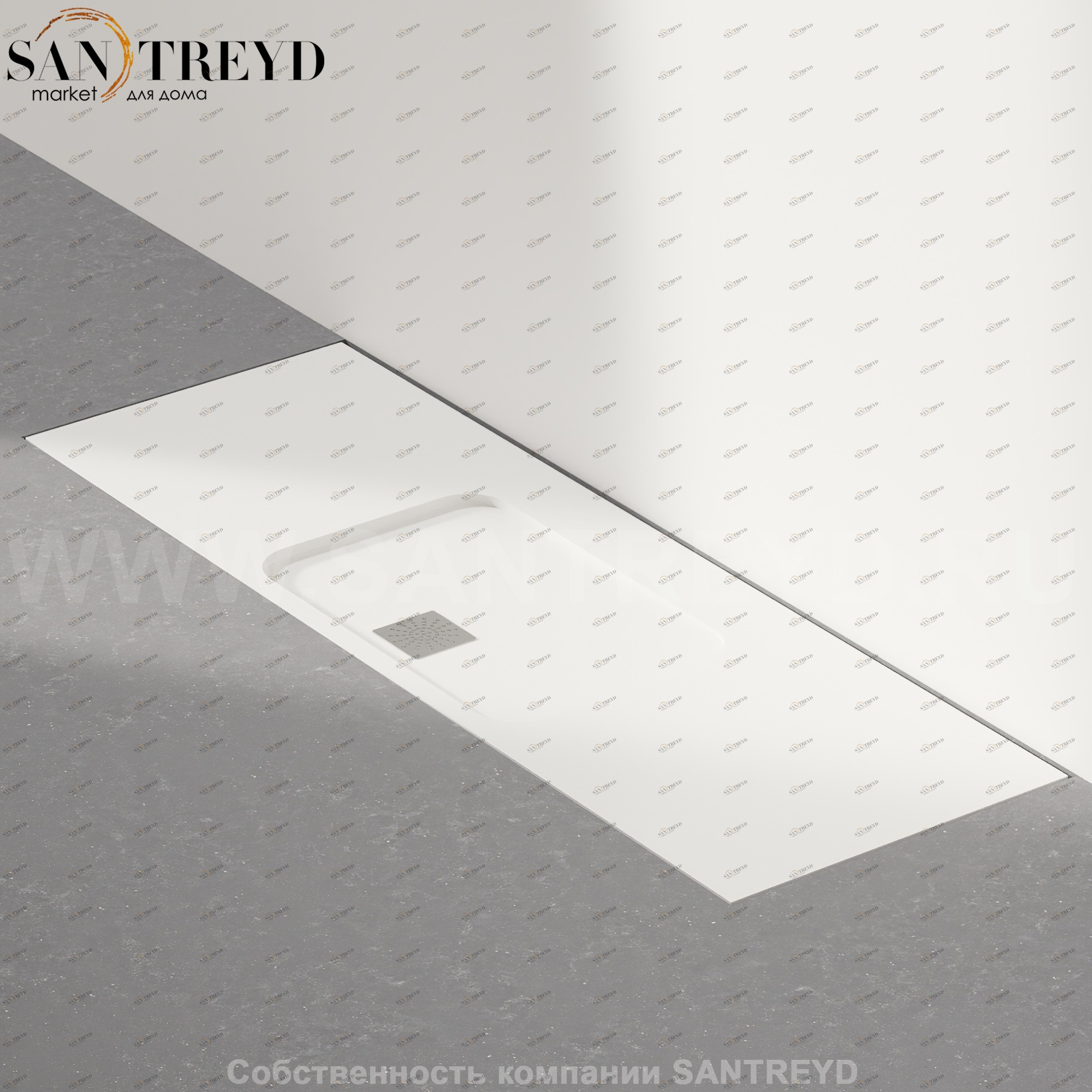 Душевой поддон PDX белый. Размеры: длина от 160 до 240 см, глубина от 80 до 90 см Agape APDX80240TB3