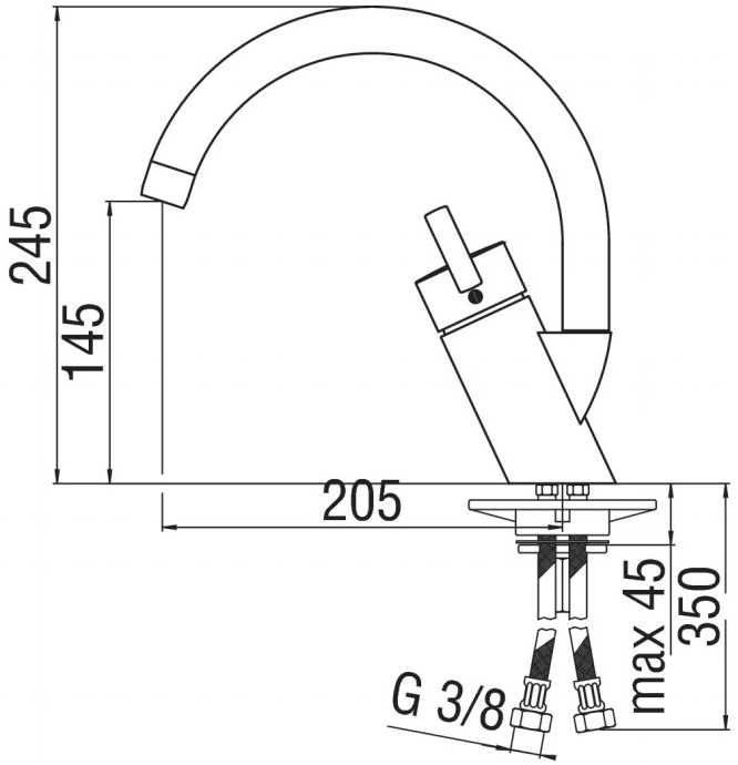 Nobili Rubinetterie Кухонный смеситель на одно отверстие Oz Oz113cs - Вид №1