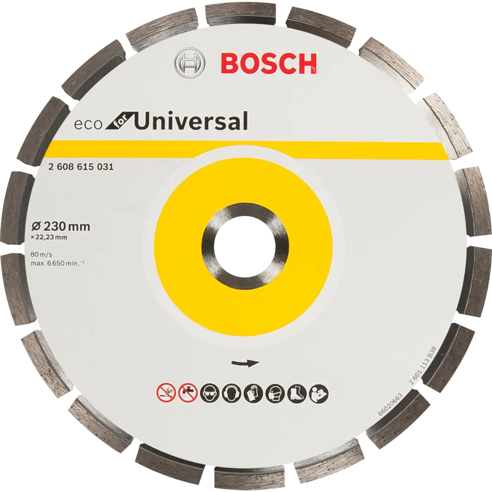 Диск алмазный Bosch Eco for Universal 2608615031 сегментный 230x22.2x2.2 мм 15163743 STLM-2046301 BOSCH PROFESSIONAL 