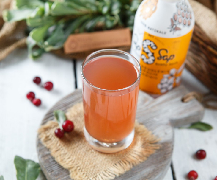 5848 Сок березовый с клюквой, прополисом и имбирем Вкусляндия  - Вид №1