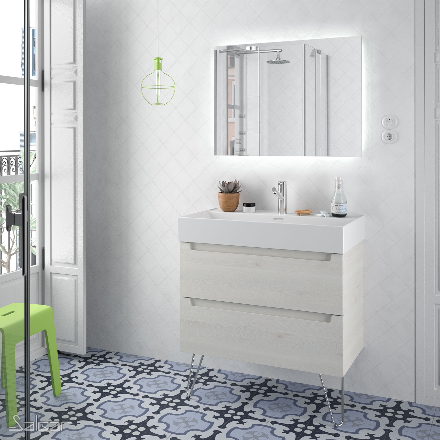 20740 SALGAR Зеркало REFLEXO 800 LED light (13,44 Вт) IP44 800 x 600 мм  - Вид №1