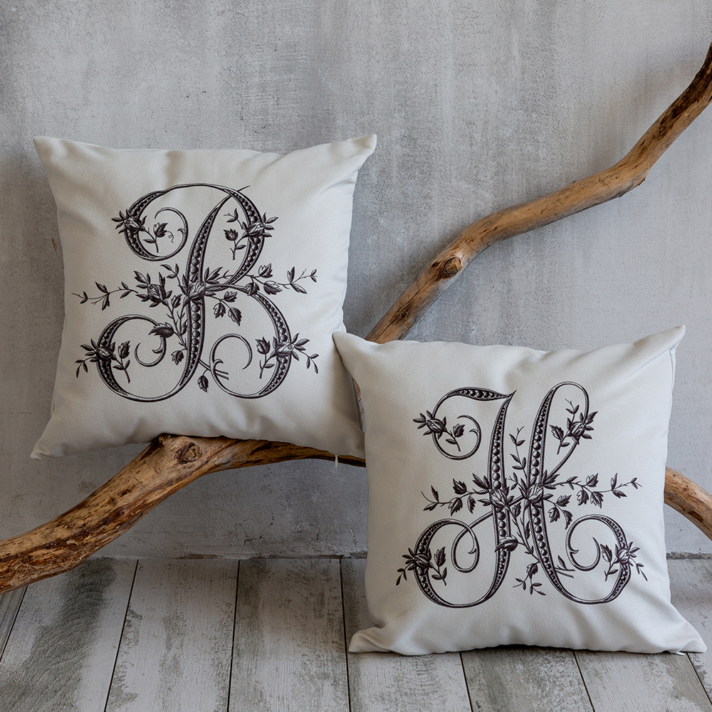 21080547 Арт-подушка «Монограмма буквы H» Object Desire Азбука мечты  - Вид №3