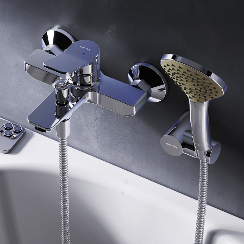 F85A15000 смеситель д/ванны/душа душ.набор хром шт. AM.PM X-Joy 