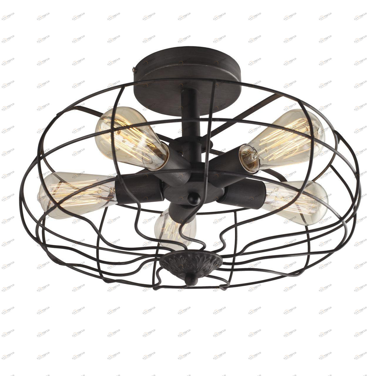 Потолочная люстра Divinare Cottero 5002/05 PL-5 серая DIVINARE COTTERO 108915 Серый 