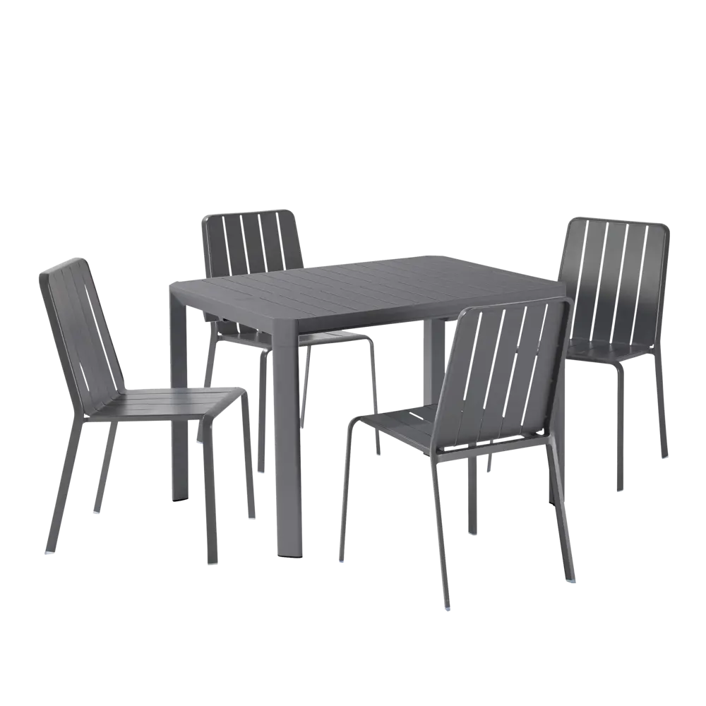 Стул Naterial Idaho 87x52 см алюминий цвет темно-серый STLM-2066794 - Вид №13