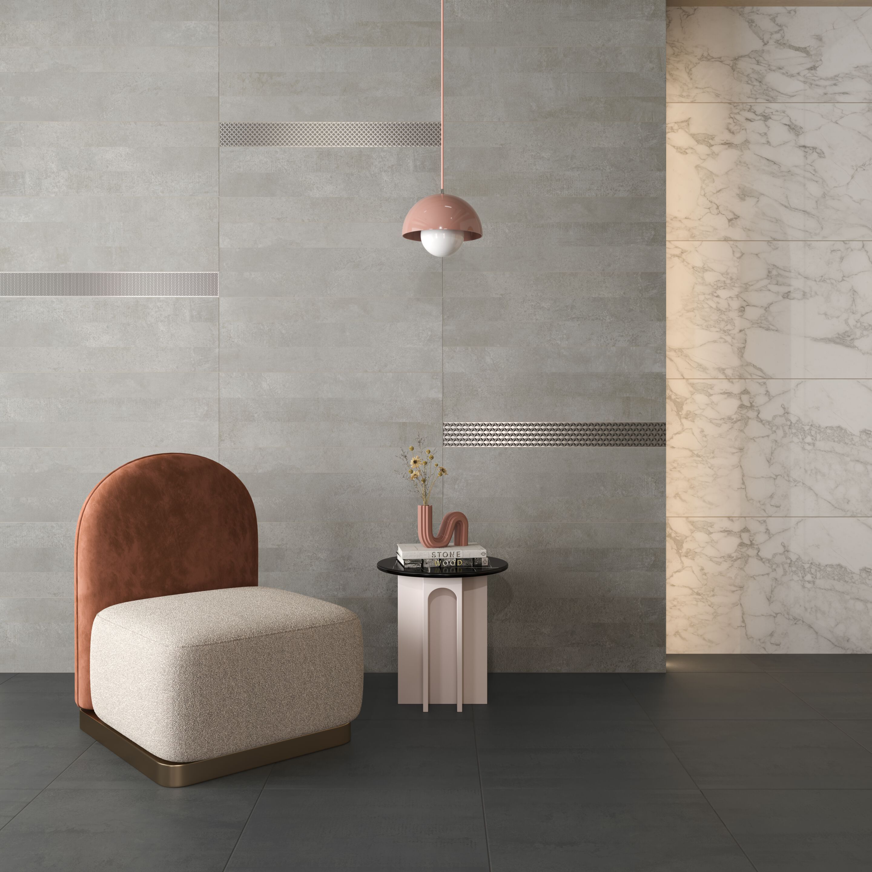 Пол / керамогранит с эффектом цемента Kaleseramik ванная комната ARCH-00140915 - Вид №8