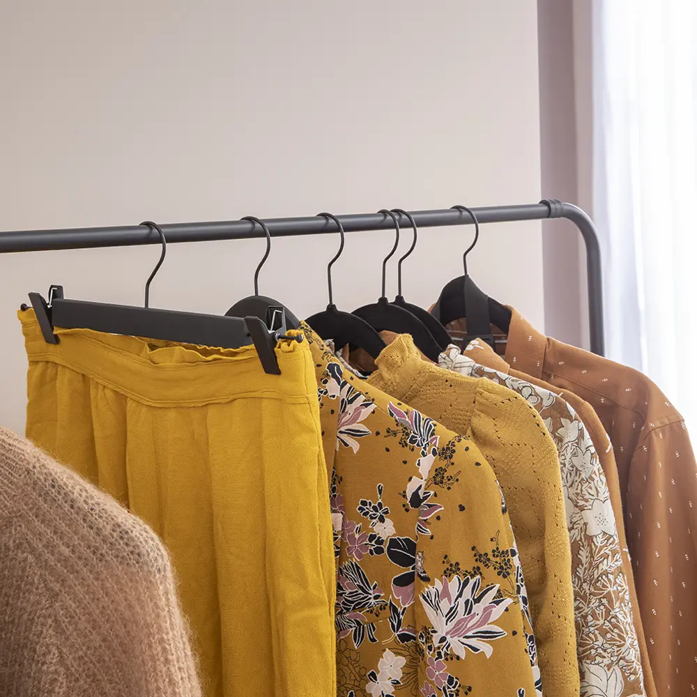 Плечики для одежды KONSENSA с зажимом 34 см дерево/металл цвет черный Плечики с зажимом STLM-2146951 - Вид №3