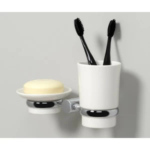 Держатель стакана и мыльницы керамика WasserKRAFT 28226