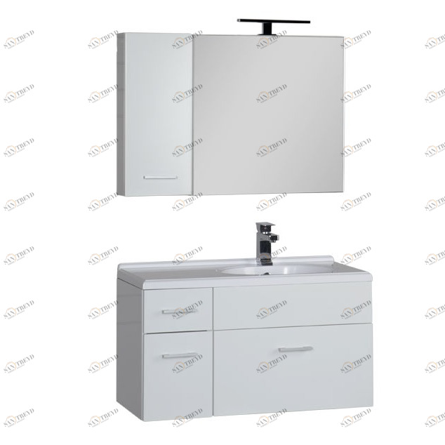 Комплект мебели Aquanet Данте 85 R белый (камерино 1 навесной шкафчик) 00164820