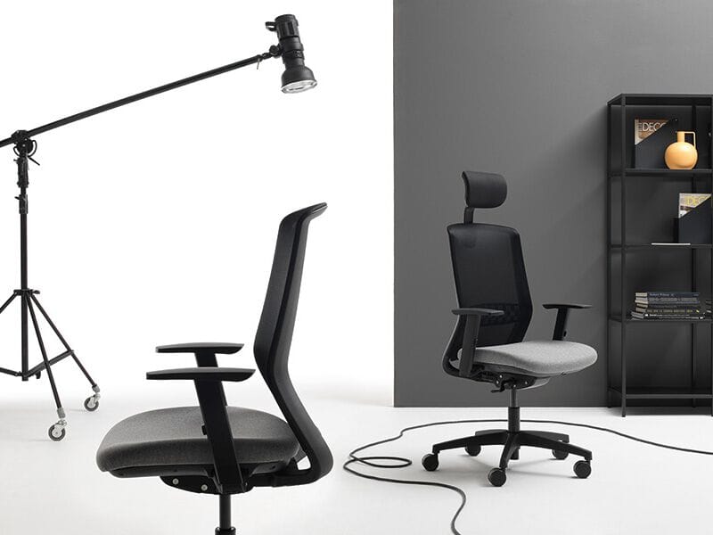 5-спицевое сетчатое вращающееся офисное кресло с подлокотниками Nahu Halley ARCH-00133640 - Вид №4