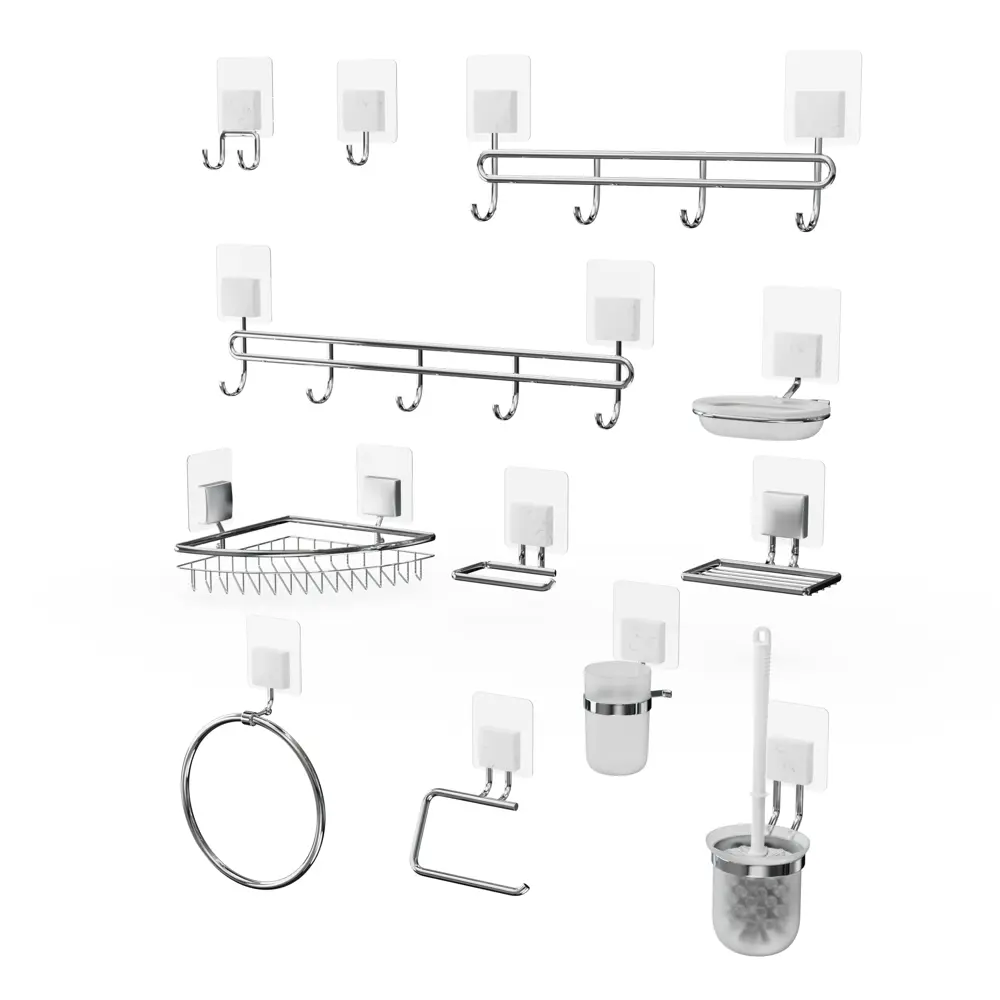 Полка для ванной угловая Lemer You Color на клею сталь цвет хром Без серии STLM-2043719 - Вид №3