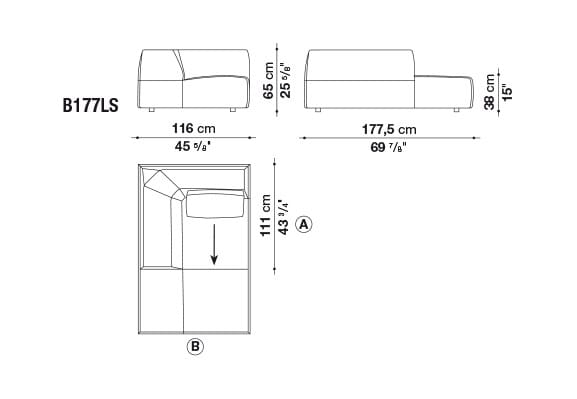 Угловой диван из ткани B&B Italia ARCH-00127003 - Вид №8