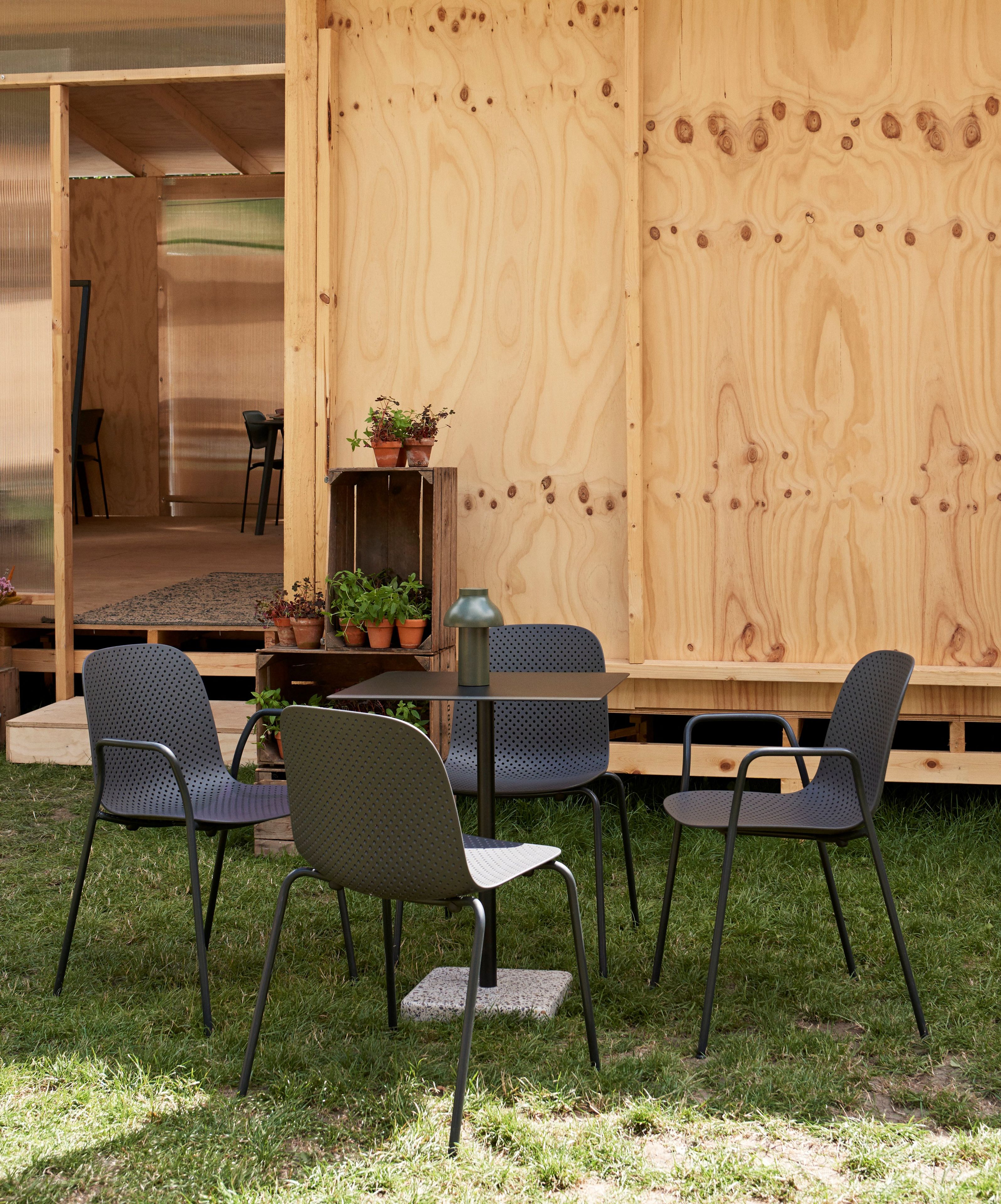 Квадратный стальной стол с порошковым покрытием Hay TERRAZZO ARCH-00062427 - Вид №7