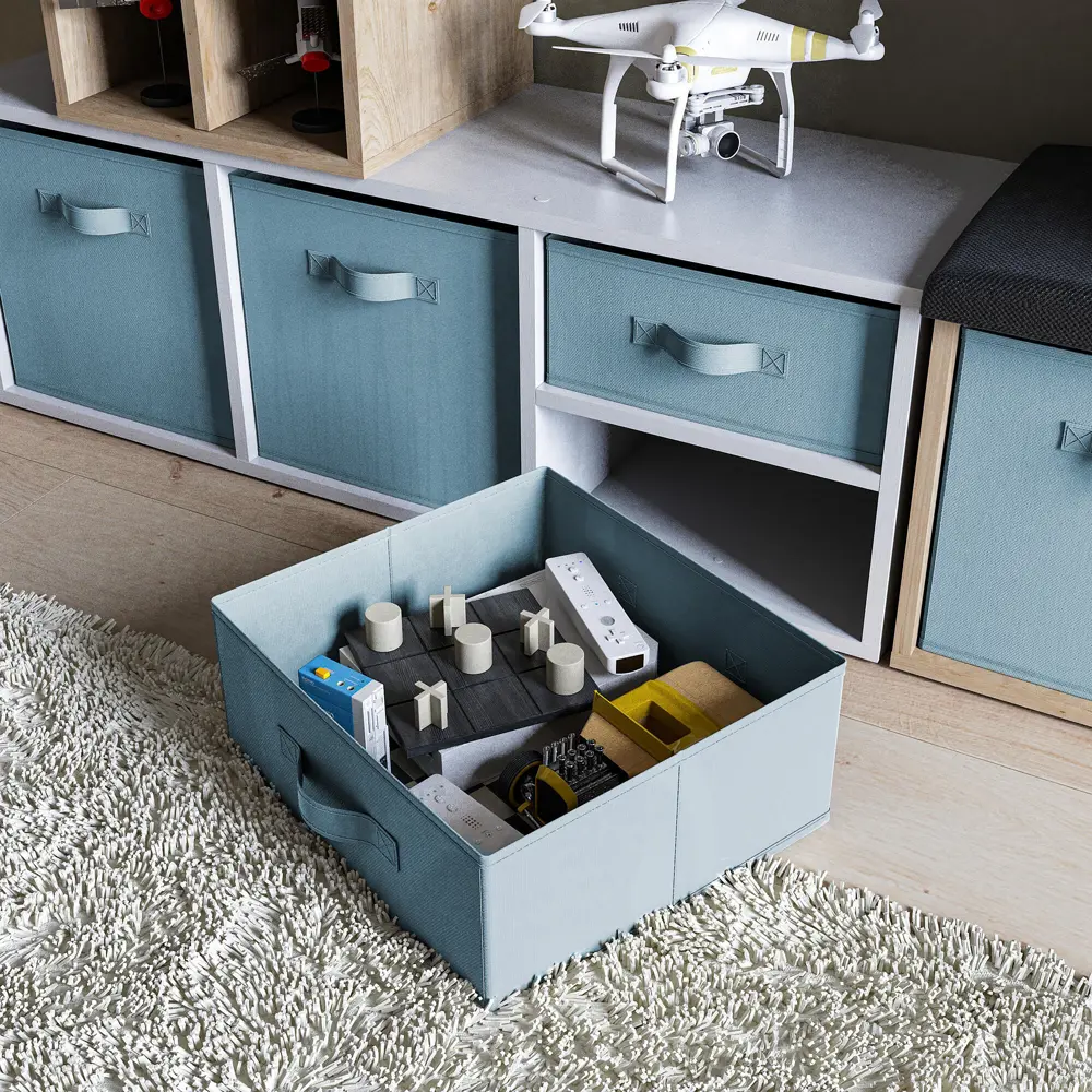 Короб Spaceo Fjord 15x31x31 см 14.4 л полиэстер цвет голубой 81990613 STLM-2148158 Kub
