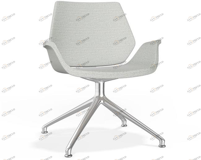 Casala Вращающийся стул обитый тканью на жердочке Centuro iv lounge 4945/10-11