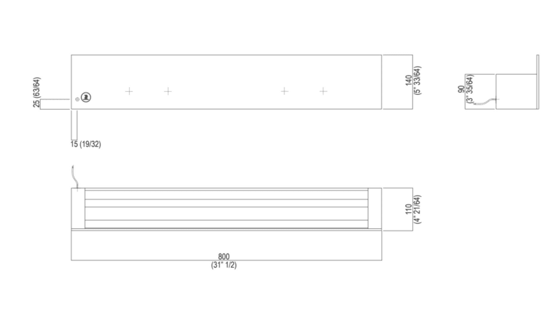 Настенный алюминиевый полотенцесушитель Agape Sen ARCH-00008489