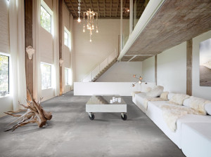 Противоскользящий виниловый пол с эффектом цемента