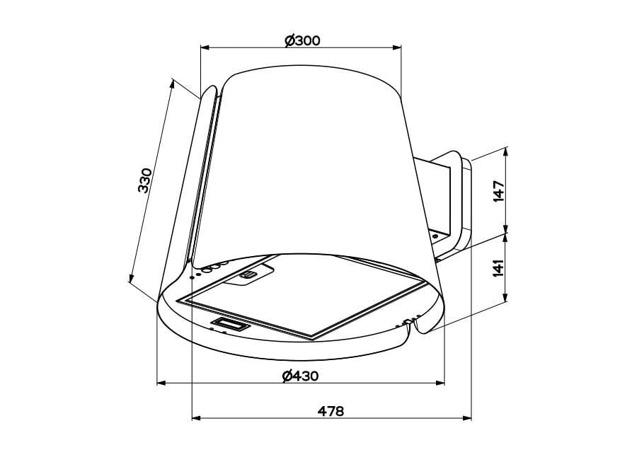 Настенный вытяжной шкаф со встроенным освещением FABER Beat ARCH-00095990 - Вид №4