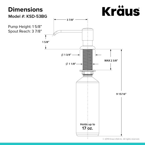 Дозатор KSD-53BG krausru  - Вид №3
