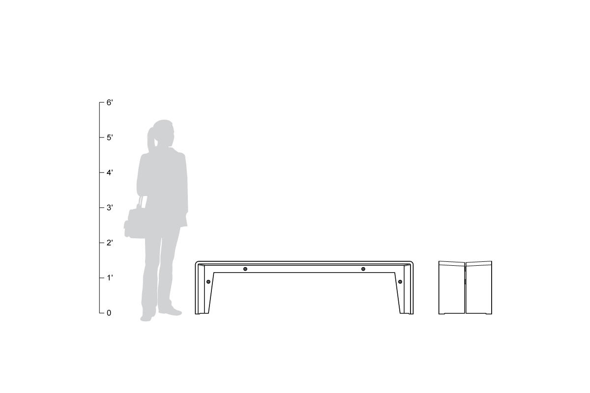FSRT219 Скамья со скосом  Forms-surfaces  - Вид №7