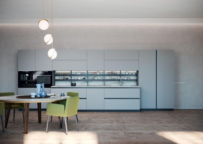 Febal Casa Линейная кухня без ручек sun-id-1504881 - Вид №1