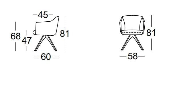 Тканевый стул с подлокотниками Rolf Benz ROLF BENZ 640 ARCH-00073109 - Вид №3