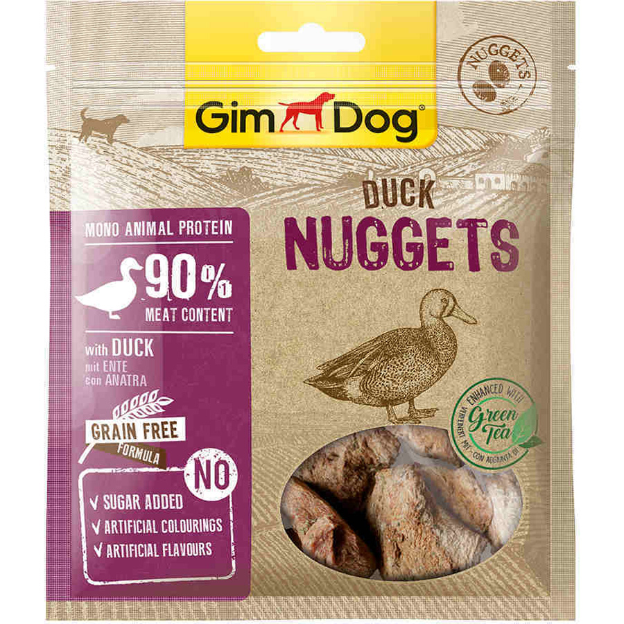 ПР0055473 Лакомство для собак GIMDOG наггетсы утиные 55г GIMBORN 