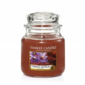 Свеча средняя в стеклянной банке "Яркий шафран" Vibrant Saffron 411 гр 65-90 часов YANKEE CANDLE  268030 Красный