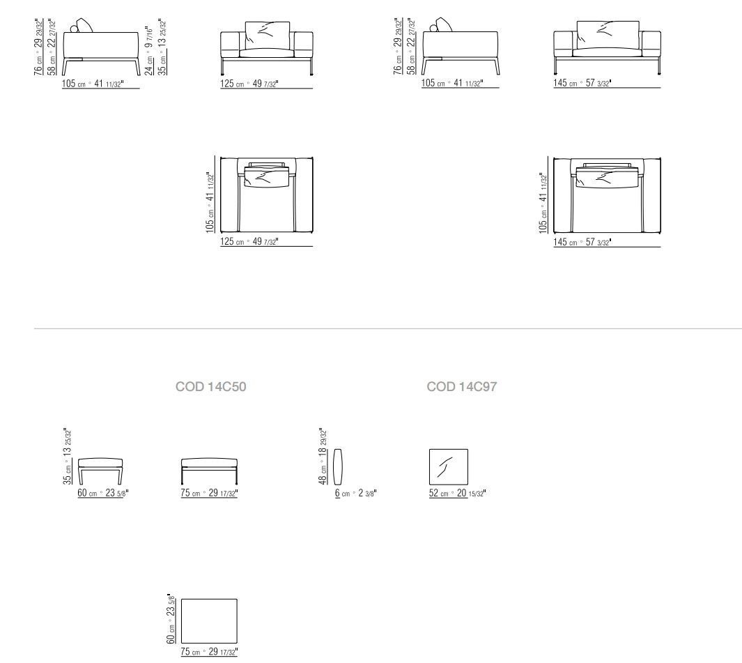 Съемное кожаное кресло с подлокотниками Flexform Lifesteel ARCH-00139738 - Вид №2