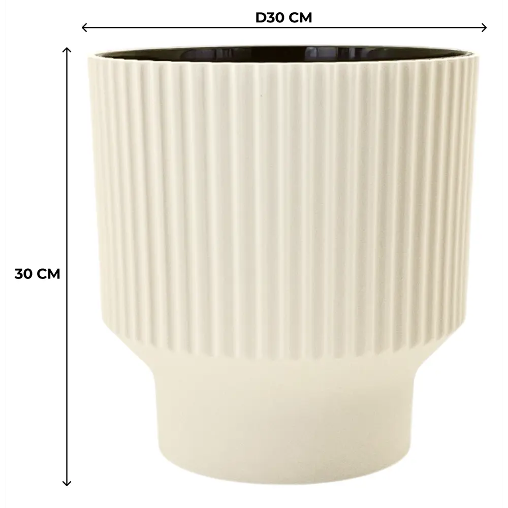 Кашпо Evergreen Design Аркада 28x30x30 см v16.2 л пластик ванильный 89452943 STLM-2139805 - Вид №3