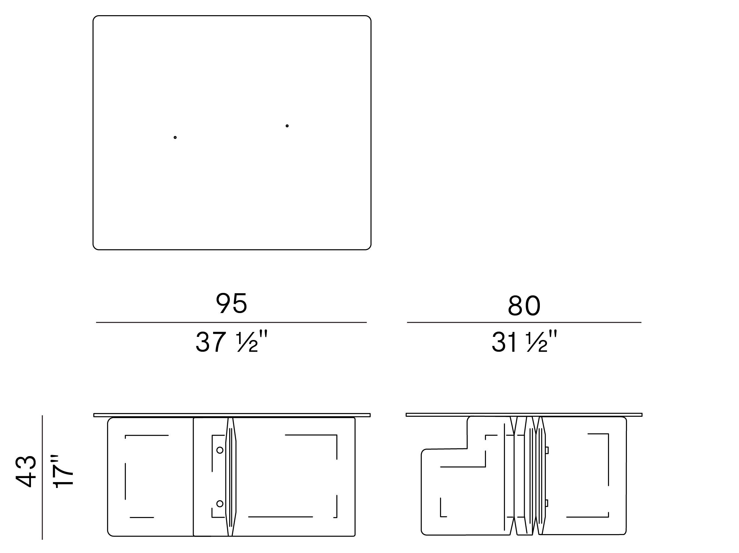 Журнальный столик из дерева и стекла Potocco Shape ARCH-00139066 - Вид №2