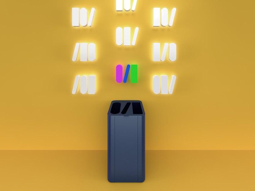 Systemtronic Мусорный ящик из оцинкованной стали для раздельного сбора мусора Drop sun-id-1382103 - Вид №4