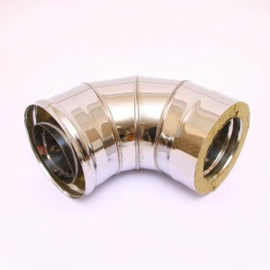 Сэндвич-колено 90" Ferrum Ф130х200 оцинкованная сталь (430/0,5мм)