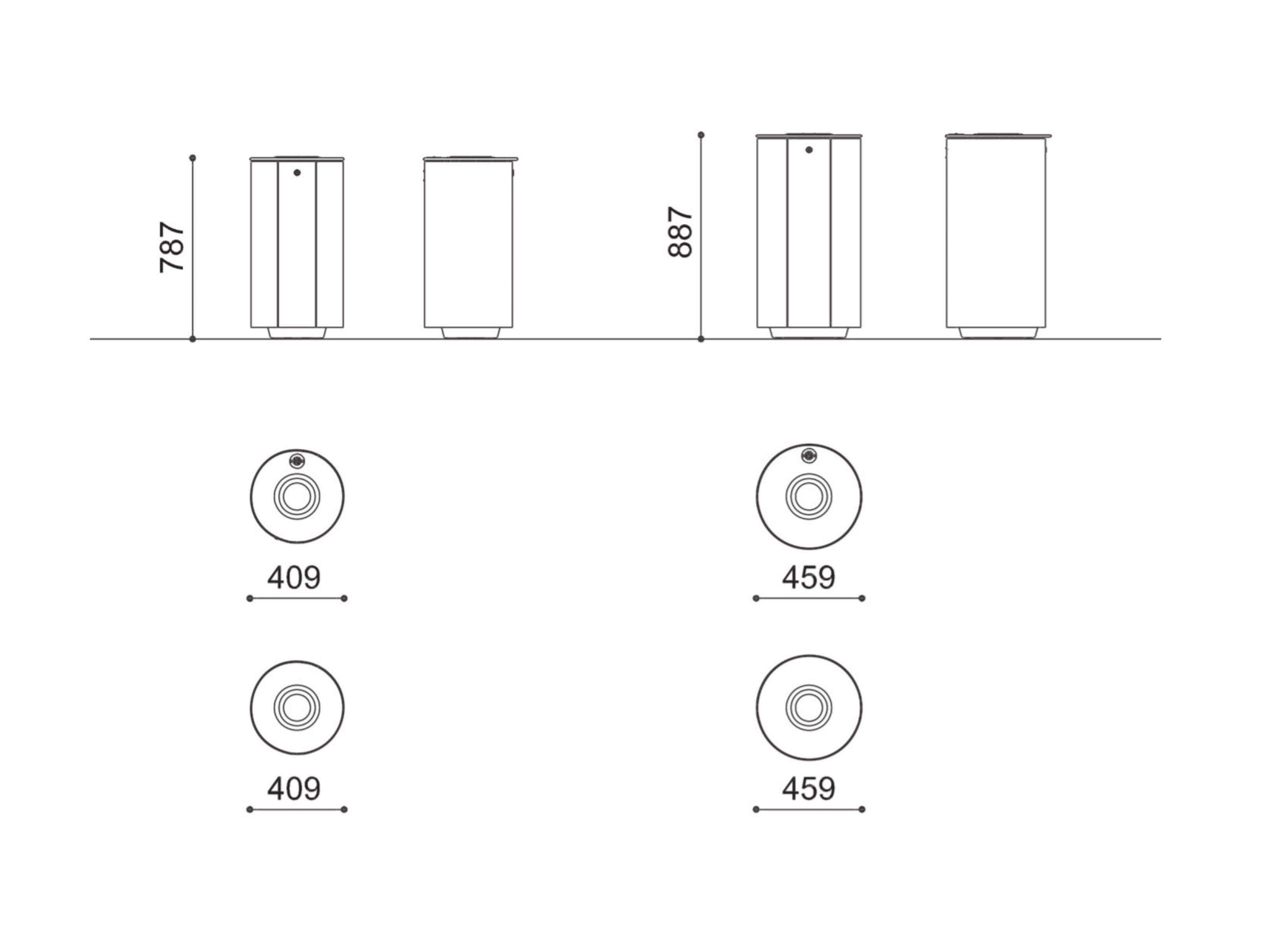 Стальная стойка для мусора с порошковым покрытием для утилизации отходов City Design MAINE ARCH-00060526 - Вид №8