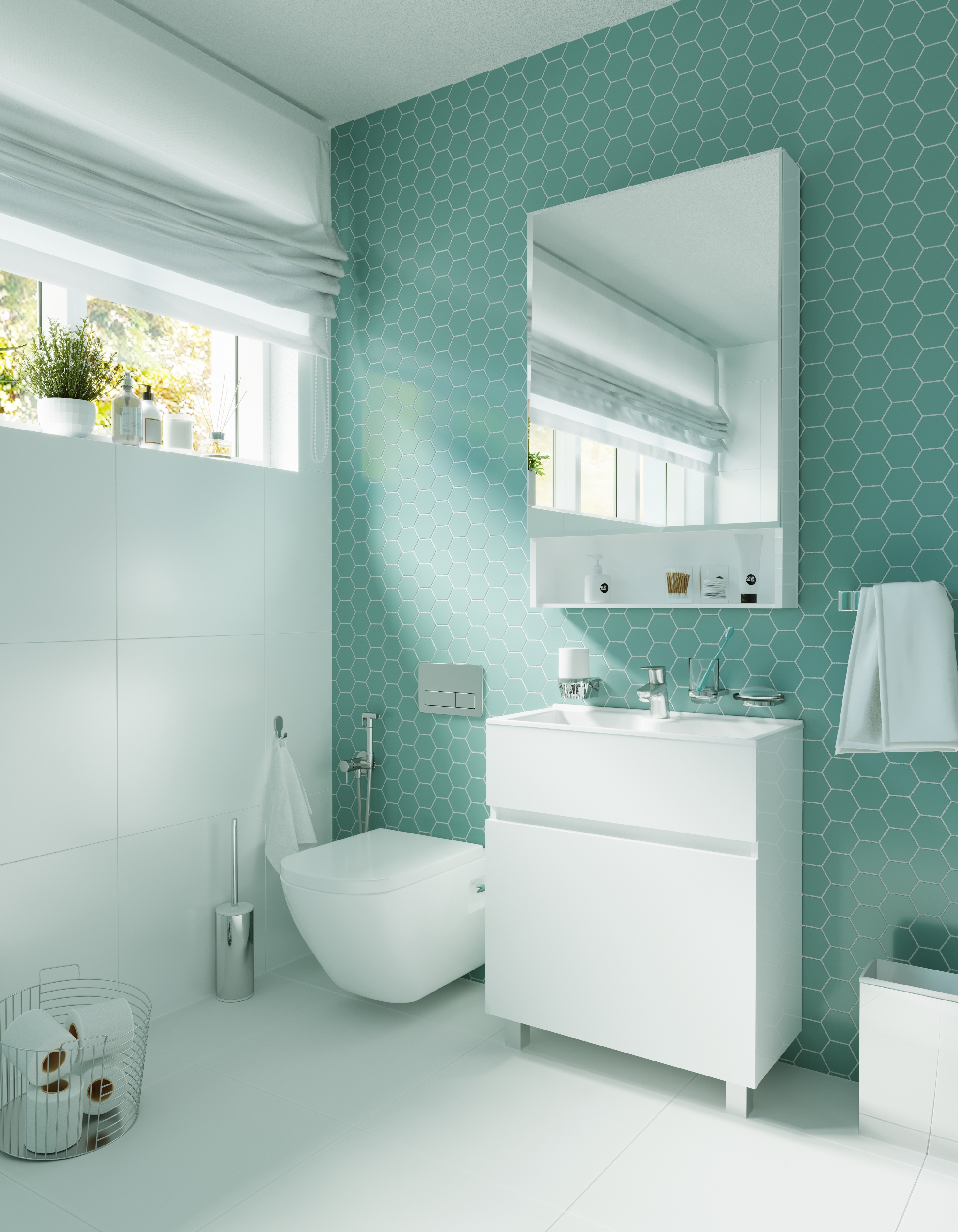 У83301 Тумба с раковиной Mira 60Н 2д. Белый глянец 1 Marka MIRA - Вид №4