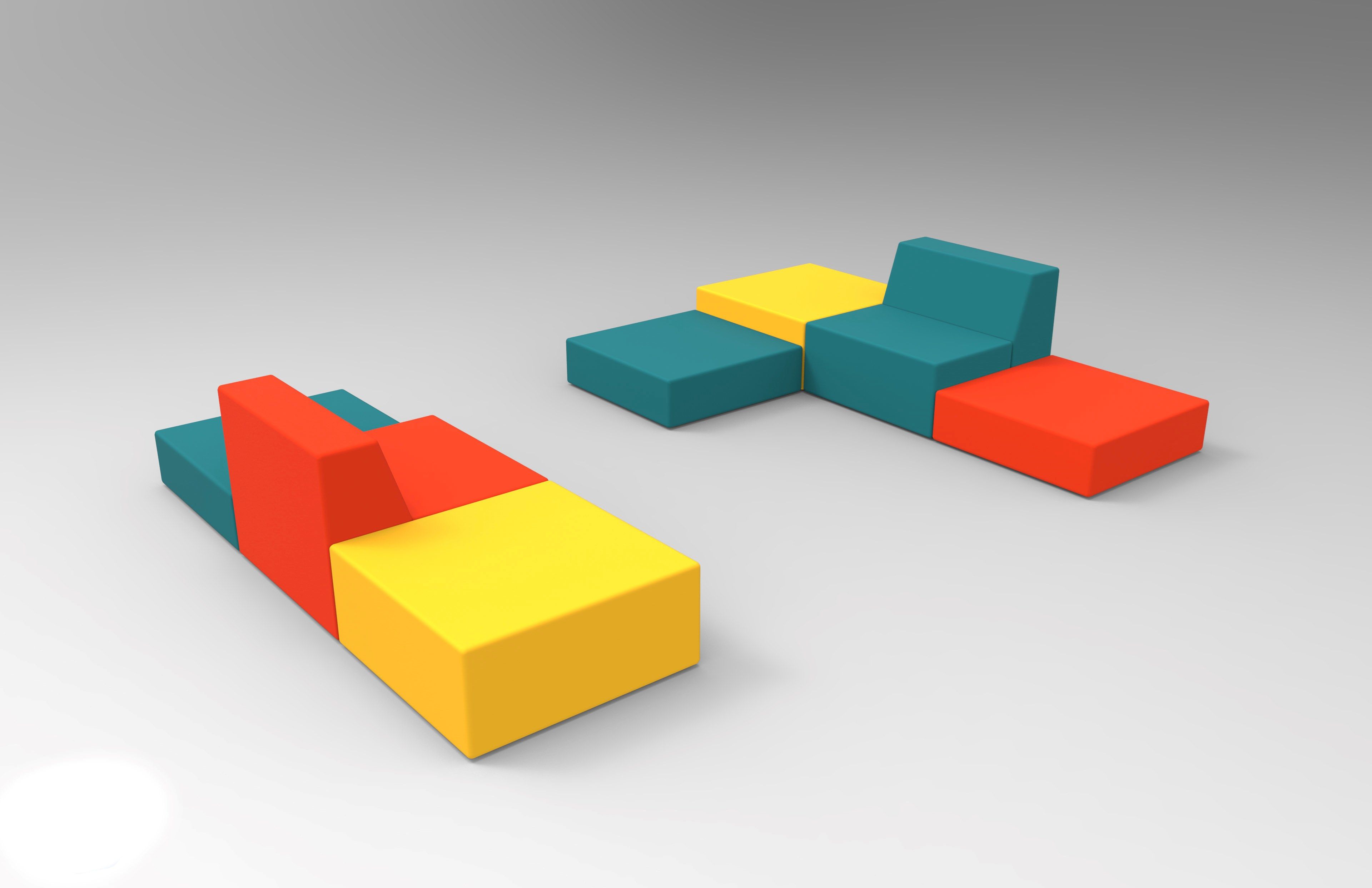 Квадратный пуф из пены QM Quinze & Milan Rpbw ARCH-00046555 - Вид №3