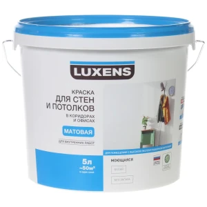 Краска для стен коридора и офиса Luxens 5 л