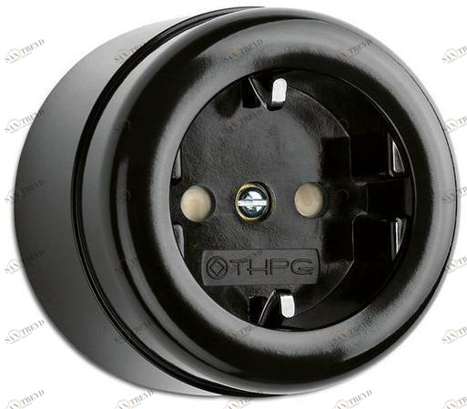 THPG Розетка одинарная бакелитовая электрическая  184200 