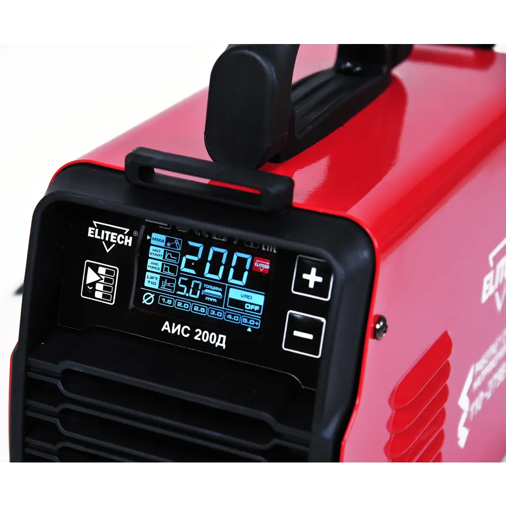 Сварочный аппарат инверторный Elitech АИС 200Д E1703.013.00, 200 А, до 5 мм STLM-2189681 - Вид №4