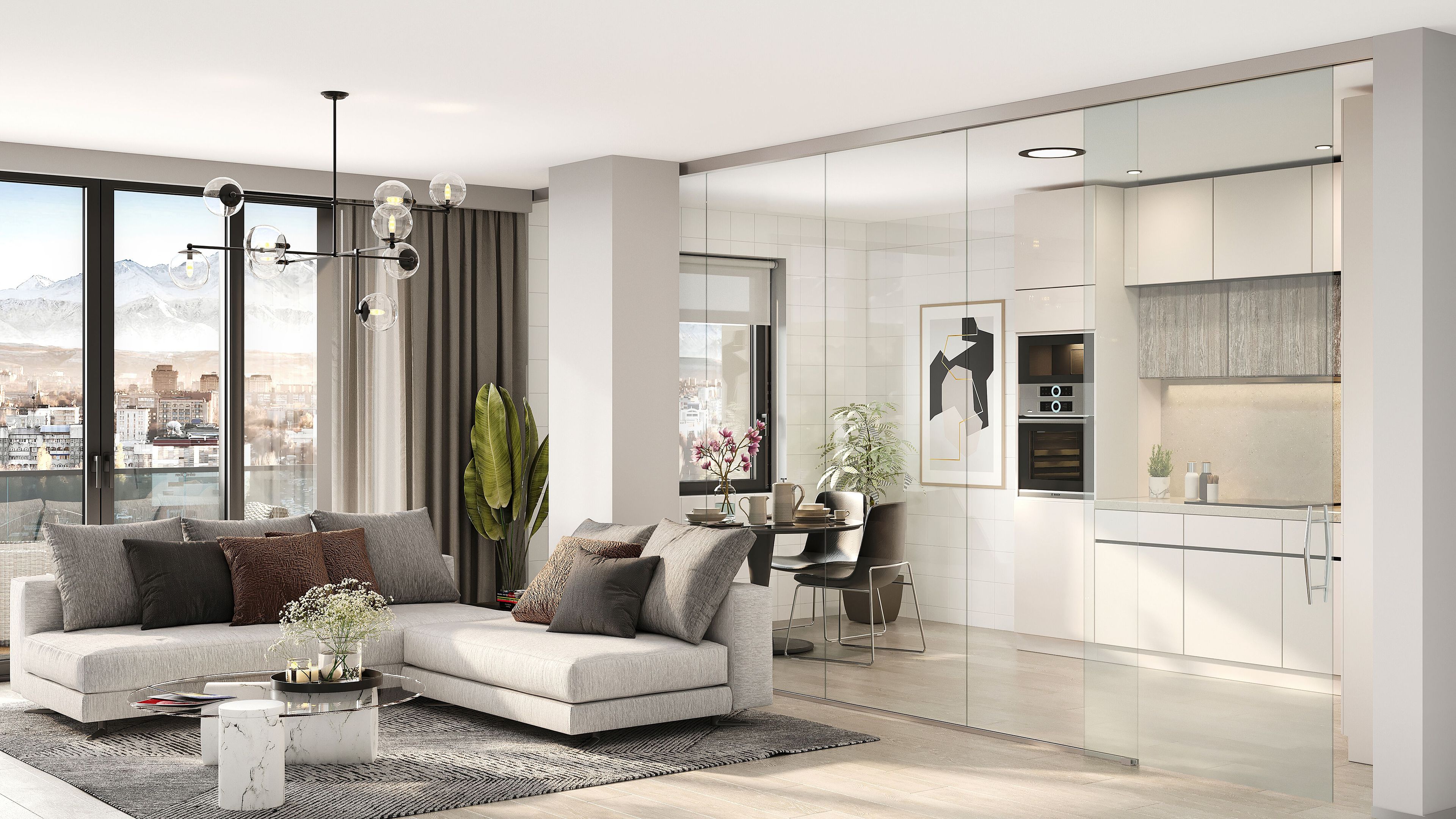 Система раздвижных стеклянных дверей Saheco BLOQ GLASS ARCH-00114730 - Вид №1