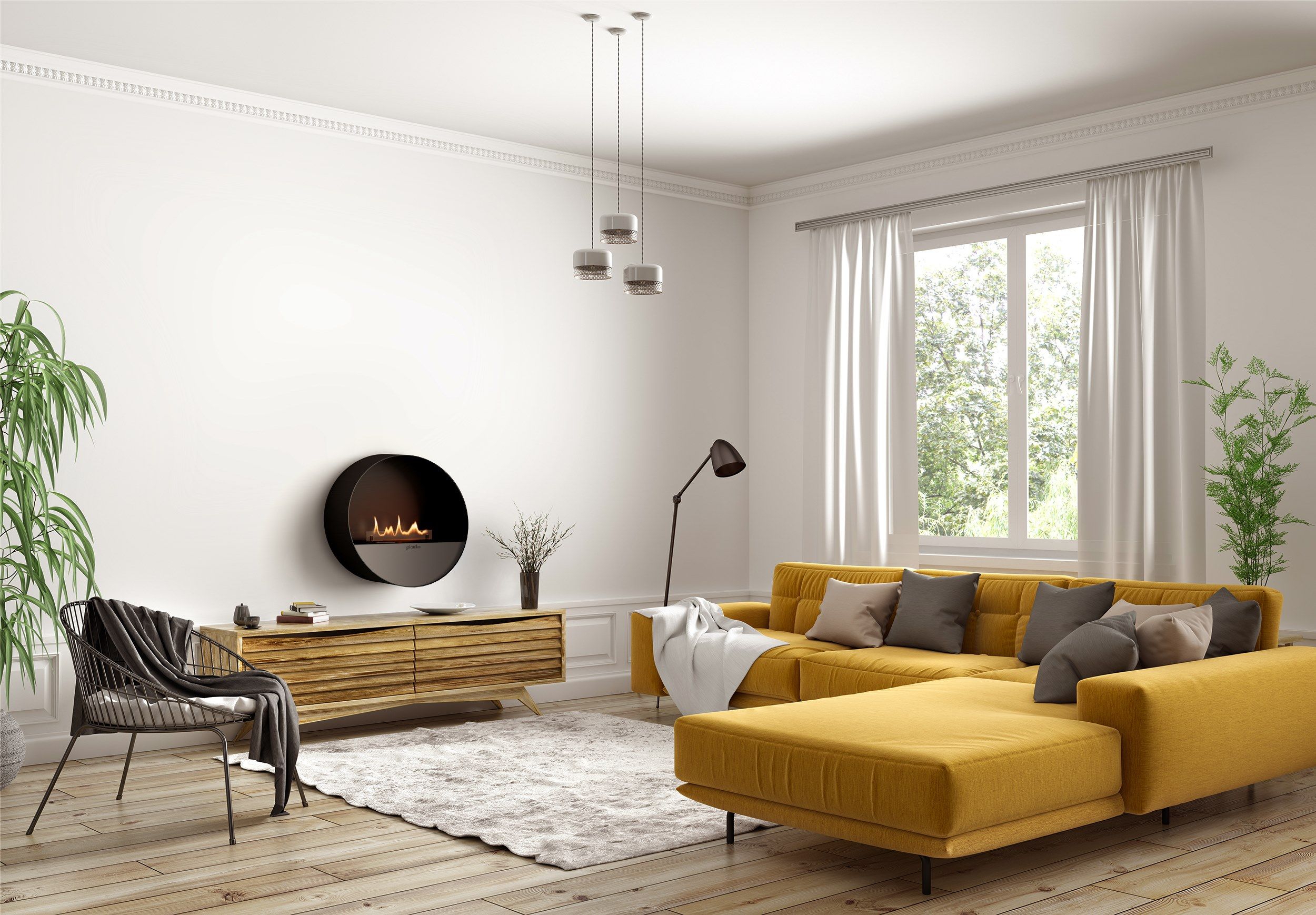 Биоэтанол настенный стальной камин Planika Bubble ARCH-00131627 - Вид №2