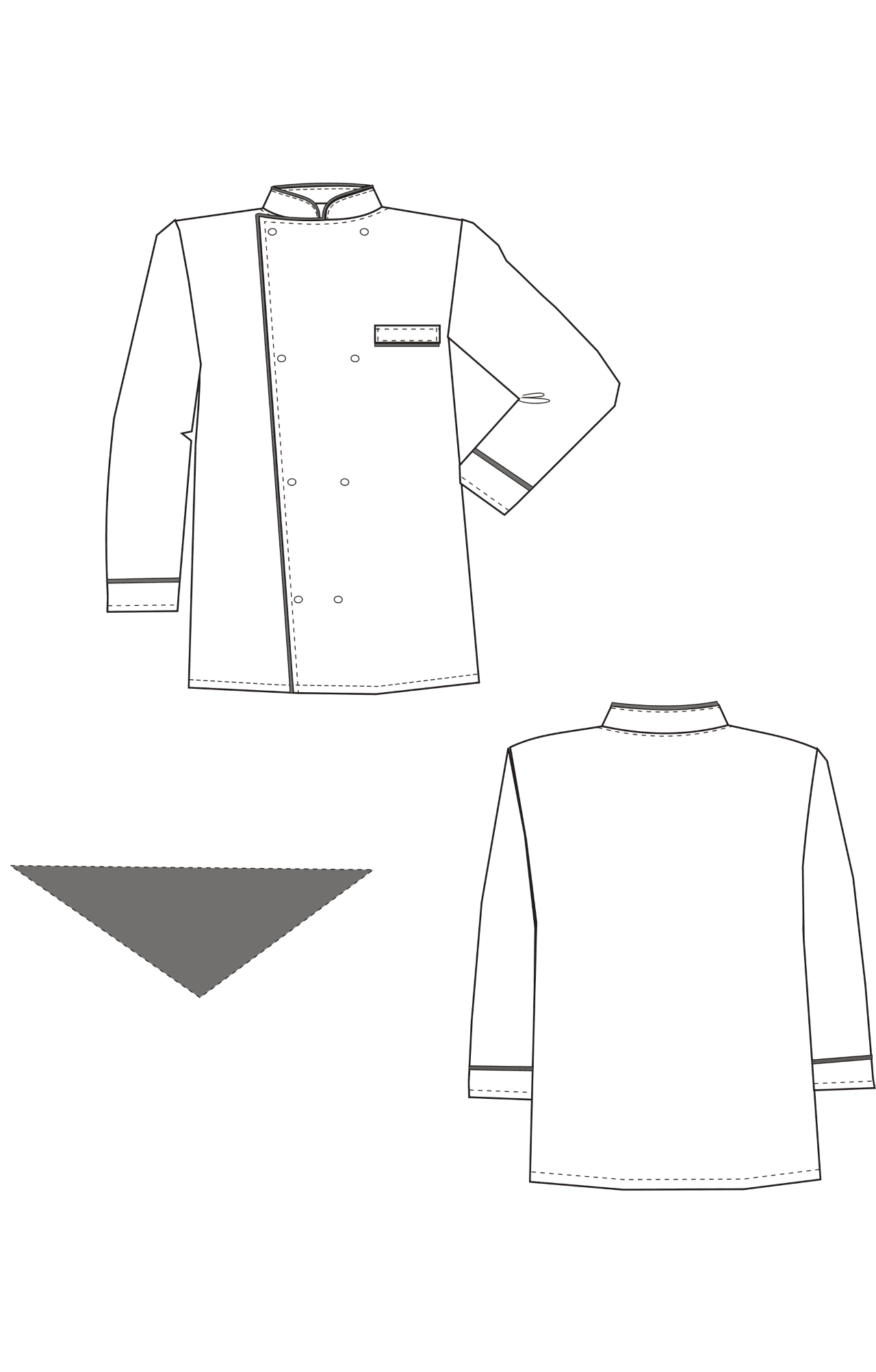 66015 Куртка поварская "Люкс" черная  Повар  размер 60-62/182-188 Спецодежда  - Вид №1