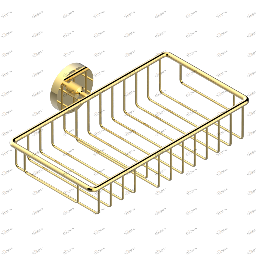 G7G-2620 Полочка комбинированная для мыла и мочалки с фланцем 240 x 130 мм Thg-paris Bondi à manettes Покрытие PVD золотистый цвет G7G-2620 CAT.F