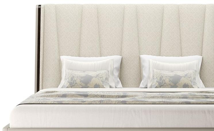 FRATO Кожаная кровать King size с мягким изголовьем  Ffu010004aan  - Вид №2