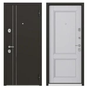 Дверь металлическая Контрол Танганика, 880 мм, правая, цвет белый