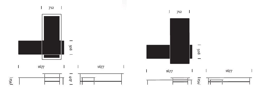 Металлический и стеклянный L-образный журнальный столик с полкой Herman Miller Layer ARCH-00120583 - Вид №5